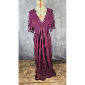 NWT Pink Blush Womens L Dress Maternity Long Lace Party Photography Photo Shoot